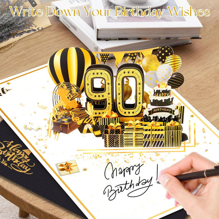 90th Birthday Cards for Women Men, 3D Pop Up 90th Birthday Gift Ideas for Grandma Mom Dad, Funny 90 Year Old Birthday Decorations for Husband Wife Parents Him Her, Jumbo Back In 1936 ﻿