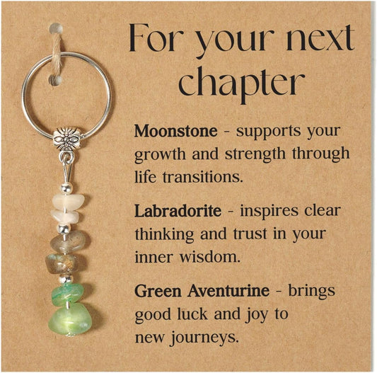 Retirement and New Beginnings Crystal Keychain Gift for Women