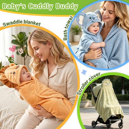 Toddler Hooded Bath Towels 9PCS