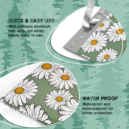JinRuiKJ Chrysanthemum Poly Mailers 10x13 Inch 100 Pcs - Heavy Duty Tear-Proof Mailings Envelopes - Waterproof Shipping Bags for Small Business & Boutique