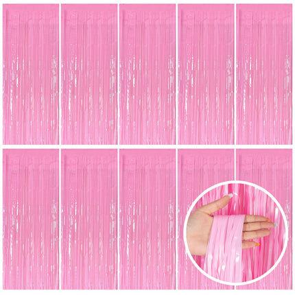 Tinsel Foil Fringe Curtains Wavy Backdrop for Parties Sparkle Metallic Wavy Foil Fringe Backdrop Curtain for Party Decorations Photo Booth Props for Birthday Graduation Wedding