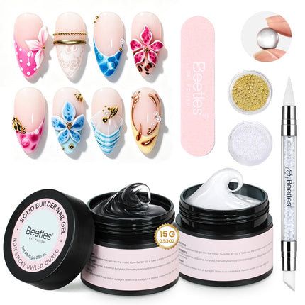 Gel blooming 15 ml esmalte en gel UV transparente para nail art de uñas tortuga