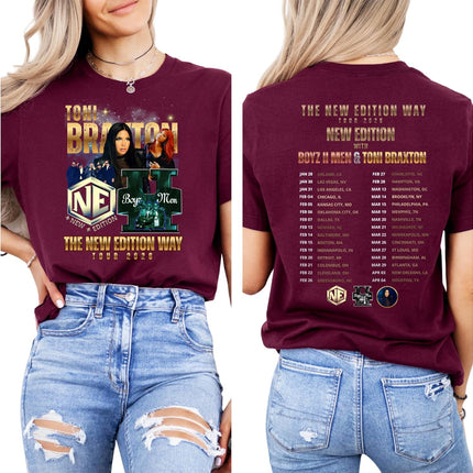 Retro R&B Tour Style Music T Shirt Vintage Concert Look Casual Short Sleeve Streetwear Tee