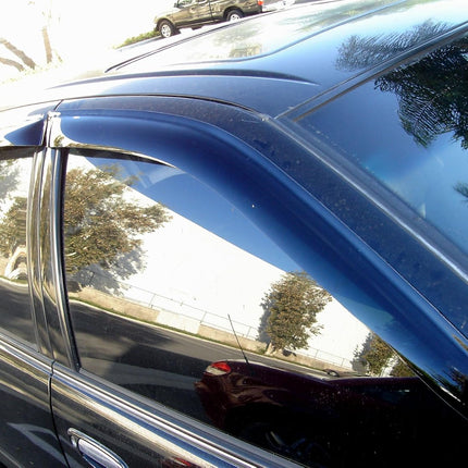 Tuningpros WD2-482 Dark Smoke 4 Pcs Set Window Visor (Outside Mount) Deflector Rain Guard Compatible with 2006-2013 Lexus IS250 IS350