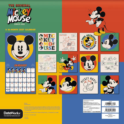 2027 Mickey Mouse: Vintage Wall Calendar