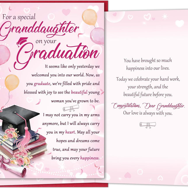 Graduation Card for Granddaughter, Heartfelt Granddaughter Graduation Card