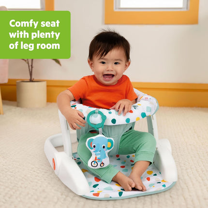 Bright Starts Terazzo Neutral 2 Position Baby Floor Seat Foldable Unisex Multi-Coloured