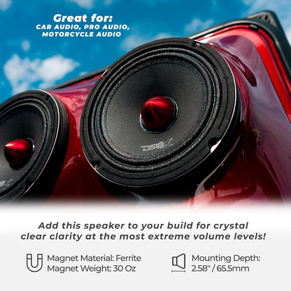 6.5-Inch Midrange Loudspeaker with Red Bullet, 4 Ohm - photo 3