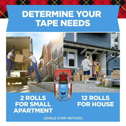 Scotch Heavy Duty Shipping Packing Tape, Clear, Shipping and Packaging Supplies, 1.88 in. x 27.7 yd., 1 Tape Roll with Dispenser