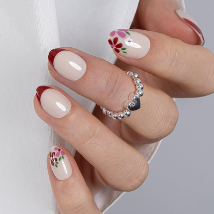 Extra Short Almond Press On Nails, Blush Veil Nude Pink, Soft Gel