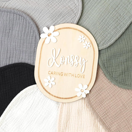 Konssy Muslin Baby Bibs 8 Pack Baby Bandana Drool Bibs Cotton for Unisex Boys and Girls, Soft Absorbent Set for Teething and Drooling