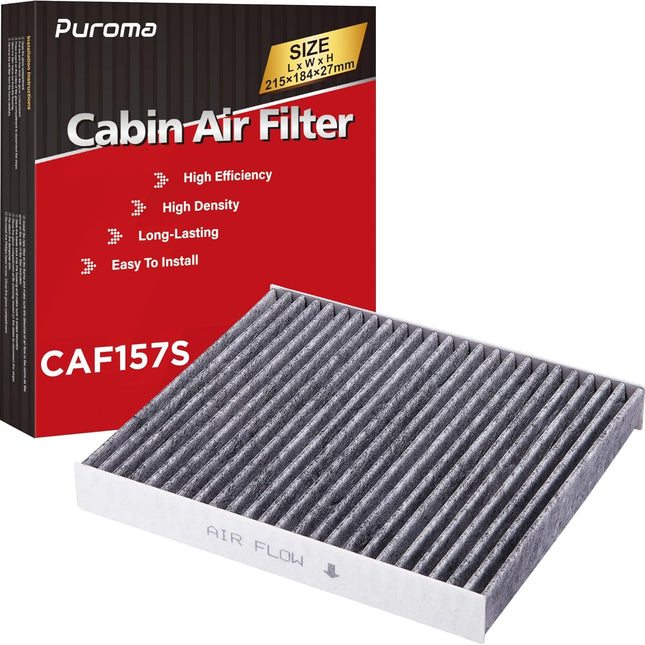 1 Pack Cabin Air Filter with Activated Carbon, Replacement for CP157, CF12157, Select Lexus, Mazda, Subaru and Toyota Avalon, Camry, Corolla, Highlander, Prius, RAV4, Sienna, Venza