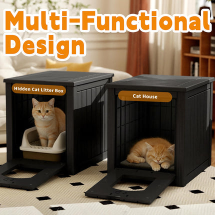 Cat Litter Box Enclosure, Black