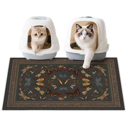 24"x15" Cat Litter Mat Non-Slip Washable Litter Box Mat