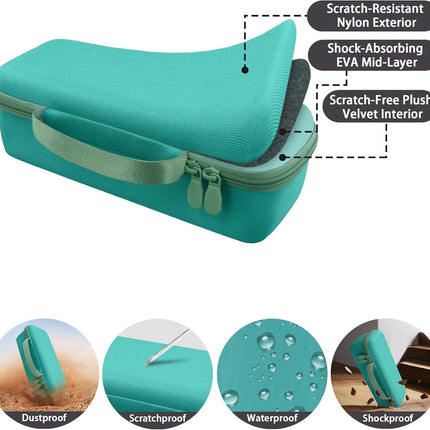 Mint Green Hard Shell Protective Storage Case for Outdoor Portable Bluetooth 5.4 Speaker