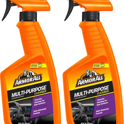 Armor All Car Leather Cleaner Spray, 16 Oz + Multi Purpose Cleaner, Car Cleaner Spray for All Auto Surfaces 16 Fl Oz