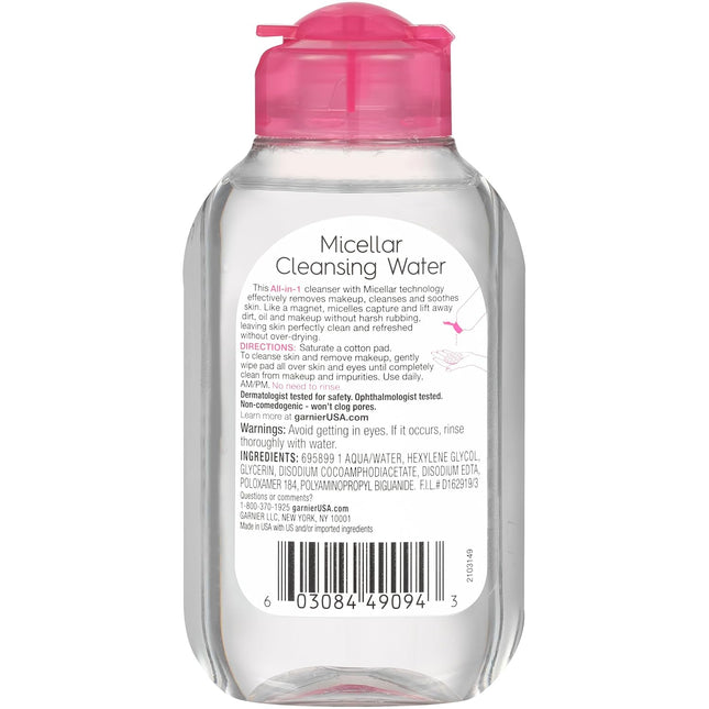 Micellar Cleansing Water, All-in-1 Makeup Remover and Facial Cleanser, For All Skin Types, 3.4 Fl Oz - photo 2