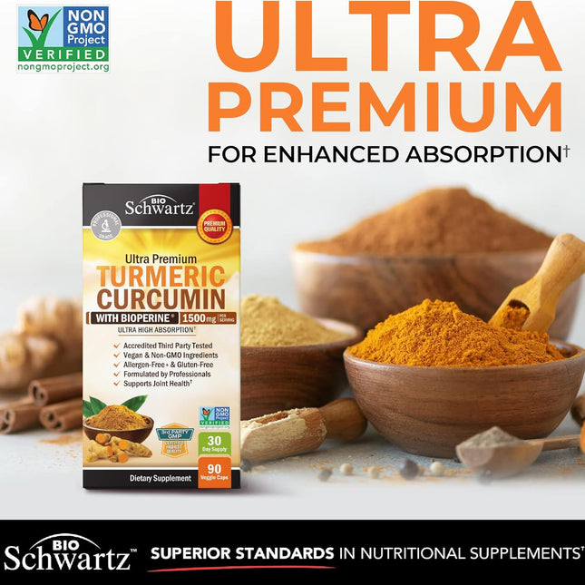 BioSchwartz Turmeric Curcumin 1500mg Joint Support