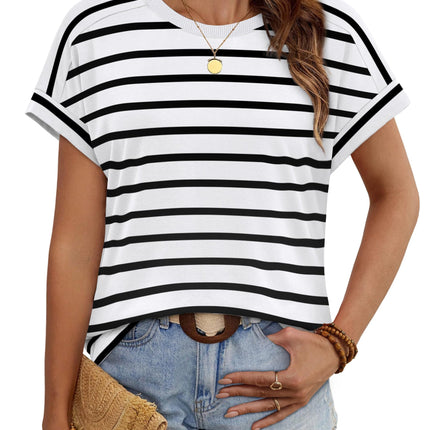 Womens Tops Short Sleeve Shirts Summer Outfits 2026 Spring Dressy Casual Clothes Clothing
