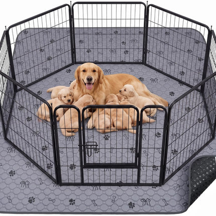 4 Pack Washable Pee Pads for Dogs, Waterproof Reusable Puppy Pads