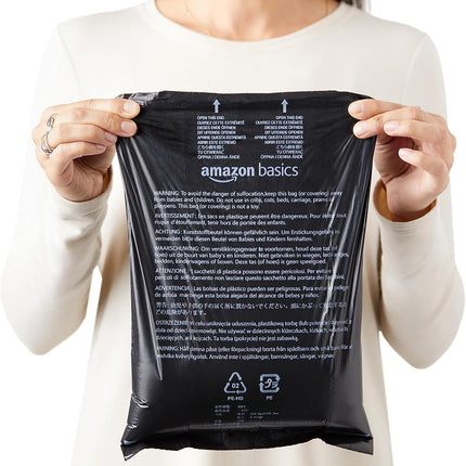 Amazon Basics Dog Poop Leak Proof Bags with Dispenser and Leash Clip, Unscented, 13" x 9", 900 Count (60 Rolls)