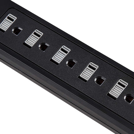 Amazon Basics Surge Protector Power Strip with 6 Outlets, 2 USB Ports, 1000 Joule, 6-Foot Cord Length, Black