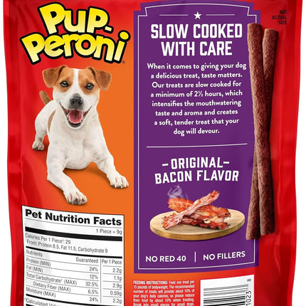 Pup-Peroni Dog Treats, Original Bacon Flavor, 5.6 Ounce (Pack of 8), Made with Real Bacon
