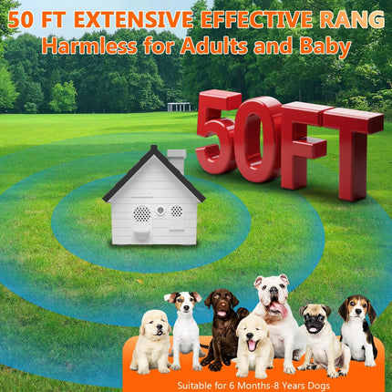 Anti Barking Device for Dogs, Bark Box, 3 Modes Dog Barking Deterrent Devices, Anti Bark Device for Dogs, Weatherproof 50 Ft Barking Dog Silencer, A Safe and Effective Anti Barking Device