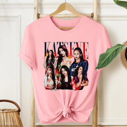 Katseye Merch Kpop Girl Group Tshirt, Fans Concert Outfit Pop Tee Retro Shirts, Unisex Adult Size S–2XL