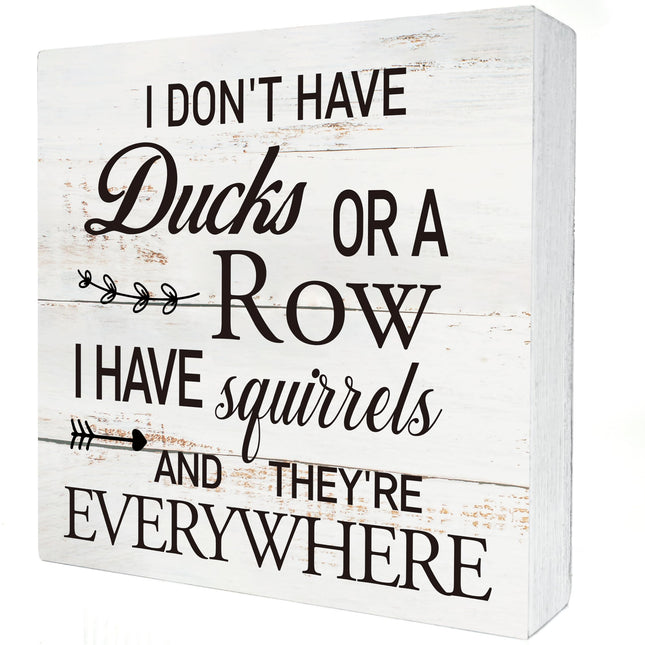 Funny Office Quote Wooden Box Sign Desk Decor Rustic Humorous Wood Block Plaque Box Sign for Home Living Room Shelf Table Decoration (5 X 5 Inch)