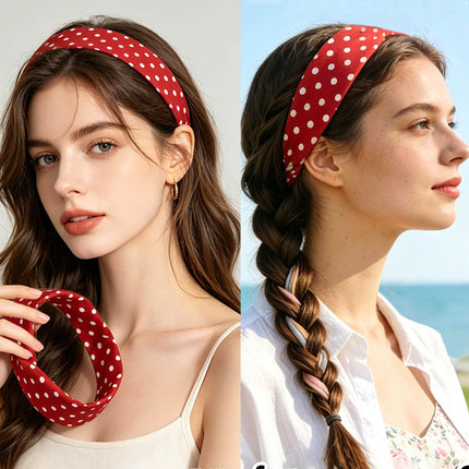 Headbands Polka Dot Headbands for Women,Cloth Soft Cute Hair Bands