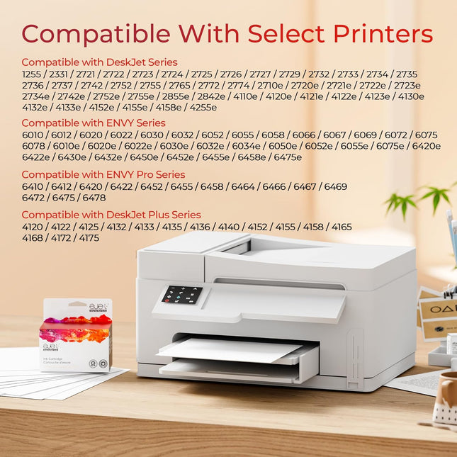 67XL Ink Cartridge (2 Tri-Color) Compatible for HP Ink 67