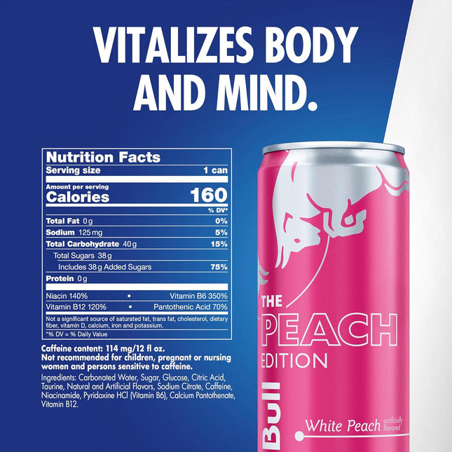Peach Edition Energy Drink, White Peach