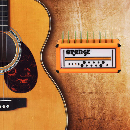 Guitar Picks Holder Box,Amplifier Speaker Style,Includes guitar picks of 10 different thicknesses,Gift For Guitar Players Guitarists (holding up to 9 picks)