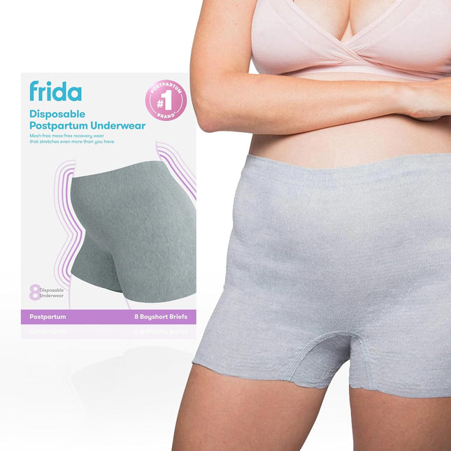 8pc Postpartum Disposable Boyshort Underwear, Size M/L