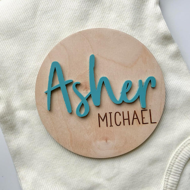 Double-Sided Personalized Newborn Announcement Sign