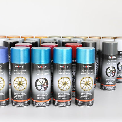 EASTUP Premium Metallic Chrome Acrylic Enamel Wheel Paint - Brilliant Finish, High Durability, Fade-resistant, Quick Drying Rim Coating Spray Paint.