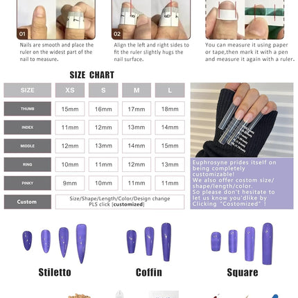SourcetoHome 10PCS Black Chrome Press On Nails – Long Stiletto Fake Nails with Gold Metallic Swirl & 3D Waterdrop Design, Glossy Reusable Trendy Nails for Women and Girls – Euphrosyne - General - detail view 4