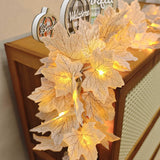 Thanksgiving Decorations 2 Pack Fall Garland with Lights Battery Operated