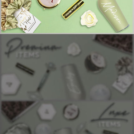Sincerely, Me Personalized Bridesmaid Proposal Gift Set with Sage and Green Bridesmaid Gifts in Proposal Box (PB1)