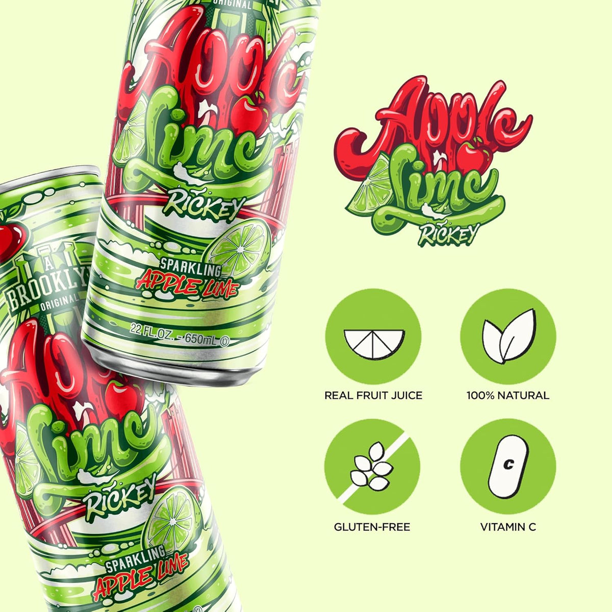 Apple Lime Rickey Sparkling Soda - Big - photo 3