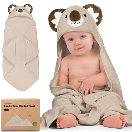 Hooded Baby Towel for Newborn, Baby Bath Towels (Frog, 35x35)