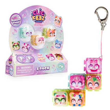 Series 3 5-Pack | 5 Collectible Character Keyboard Keys Click and Clack | Create Your Own Keychain | Ages 6+