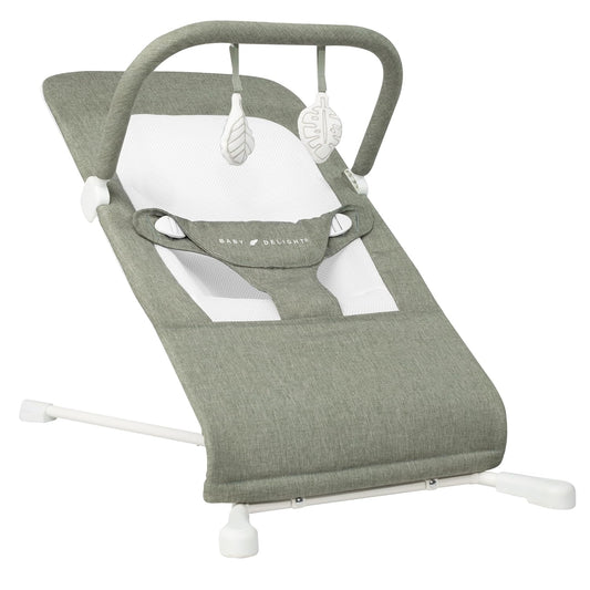 Baby Bouncer | Infant 0-6 Months | 3-Position Recline | Sage Tweed
