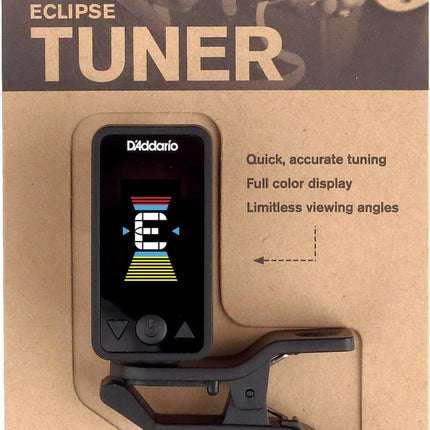D'Addario Eclipse Guitar Tuner Clip On, PW-CT-17BK, Black