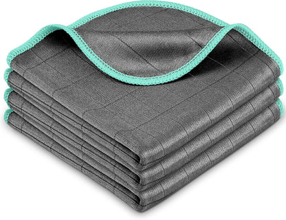 Carbon Microfiber Car Glass Cleaning Towels, Pack of 3
