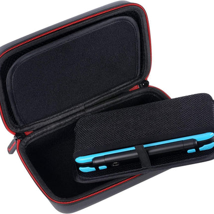 Smatree Carrying Case for Nintendo 3DS XL/2DS XL, Hard Protective Shell Travel Case for Nintendo New 3DS - Super NES Edition - Black/Red