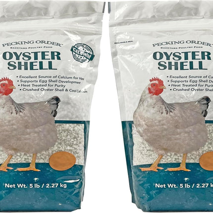 Pecking Order Oyster Shell - Calcium Supplement to Support Laying Hens and Strong Egg Shell Development (5 LB)