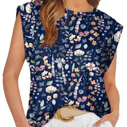 Cap Sleeve Tops for Women Summer Top Basic Tee Shirts Business Casual Tank Loose Fit 2026 Fashion