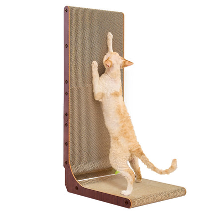 Cardboard Cat Scratcher for Indoor Cats, 26.8 Inch, Brown
